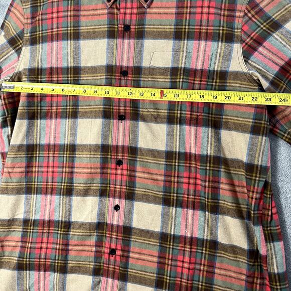 LL Bean Scotch Plaid Heavy Flannel Men's XL Apple Cinnamon Lumberjack NWT - Picture 7 of 12